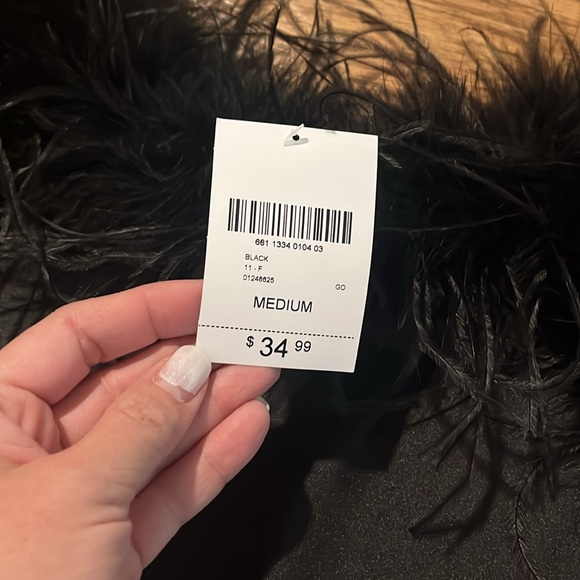 Forever 21 Mini Feather Trim Slip Dress (M) FINAL SALE - Picture 2 of 3